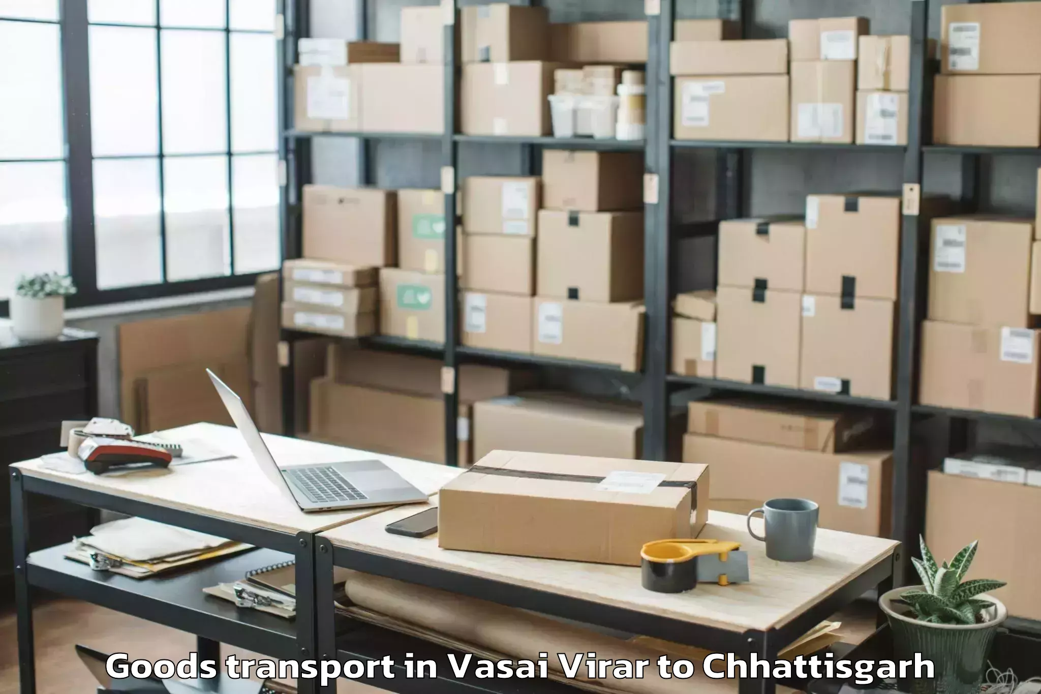 Reliable Vasai Virar to Kharora Goods Transport